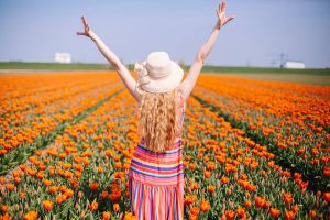 Gekleurde lange jurk zomer