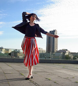 Outfit met de plooirok trend blogimage