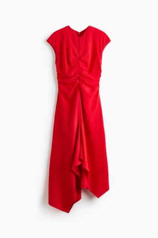 H & M - Handkerchief-jurk met kapmouwtjes - Rood