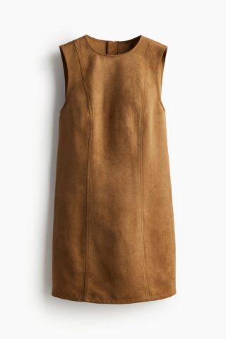 H & M - A-linejurk van twill - Bruin