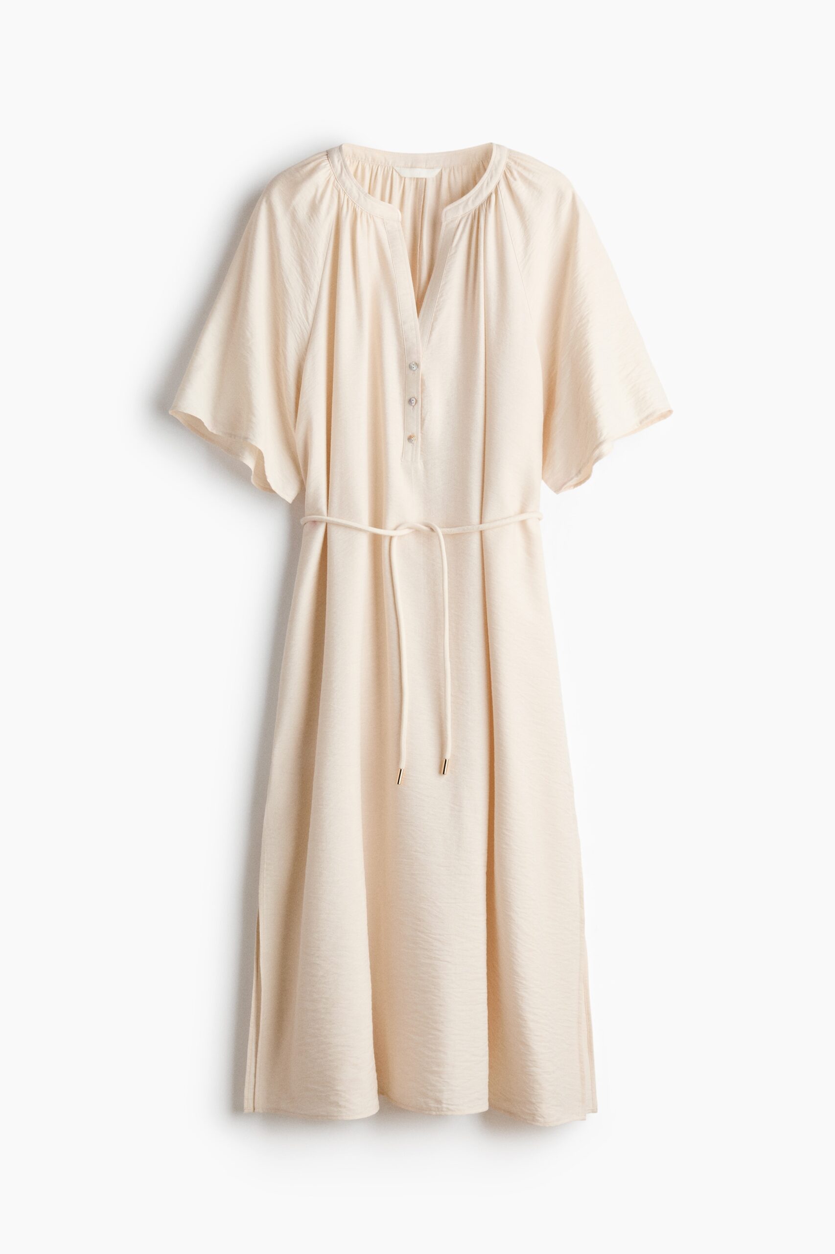 H & M - Tuniekjurk met strikceintuur - Lichtbeige H & M - Tuniekjurk met strikceintuur - Lichtbeige