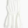 H & M - Jurk met strikceintuur - Wit