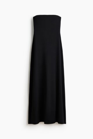 H & M - Lange bandeaujurk - Zwart