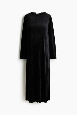 H & M - MAMA Glitterende velours jurk - Zwart