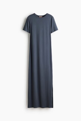 H & M - Lange T-shirtjurk - Marineblauw