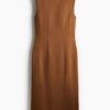 H & M - Nauwsluitende midi-jurk - Bruin