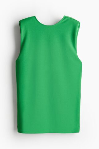 H & M - Deep-back mini-jurk - Heldergroen
