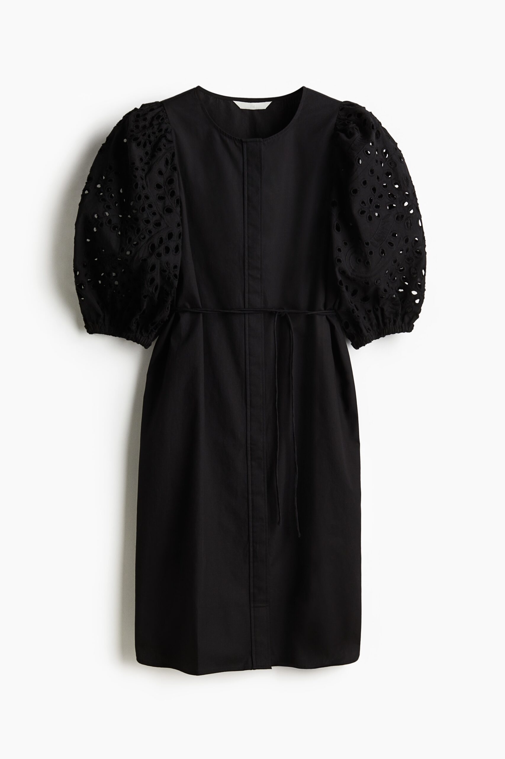 H & M - Jurk met broderie anglaise - Zwart H & M - Jurk met broderie anglaise - Zwart