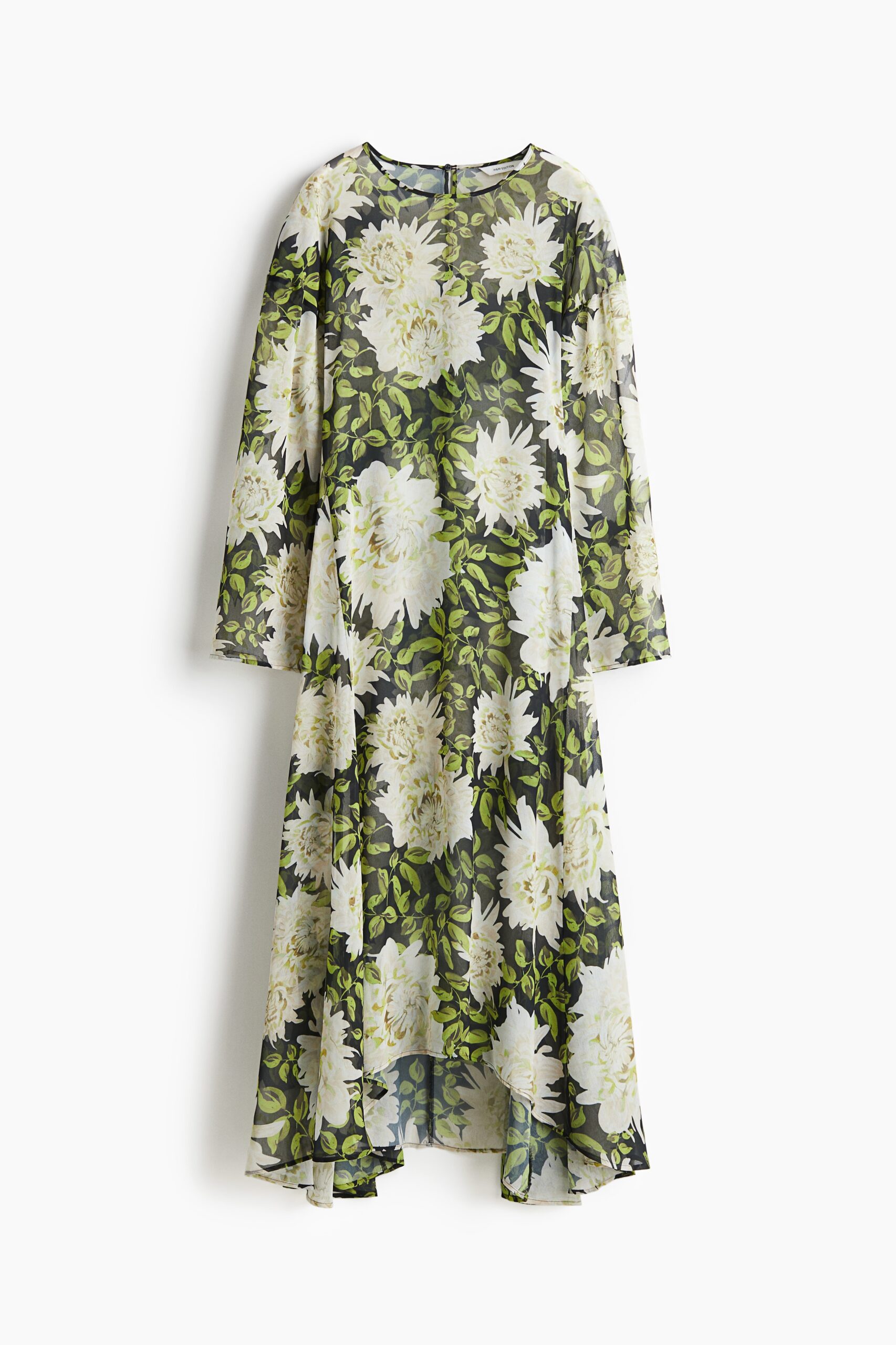 H & M - Transparante maxi-jurk - Groen/Bloemen H & M - Transparante maxi-jurk - Groen/Bloemen