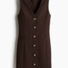 H & M - Giletjurk - Donkerbruin