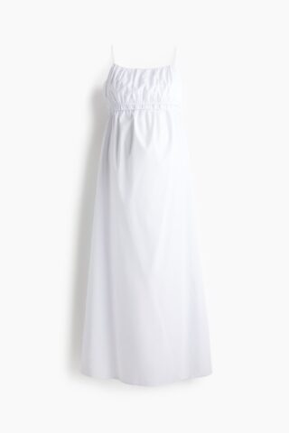 H & M - MAMA Strappy jurk van popeline - Wit