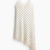 H & M - Slip-on jurk met kant - Roomwit/Polkadot