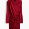 H & M - Gedrapeerde tricot jurk - Rood