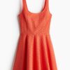 H & M - Jurk met broderie anglaise - Oranje