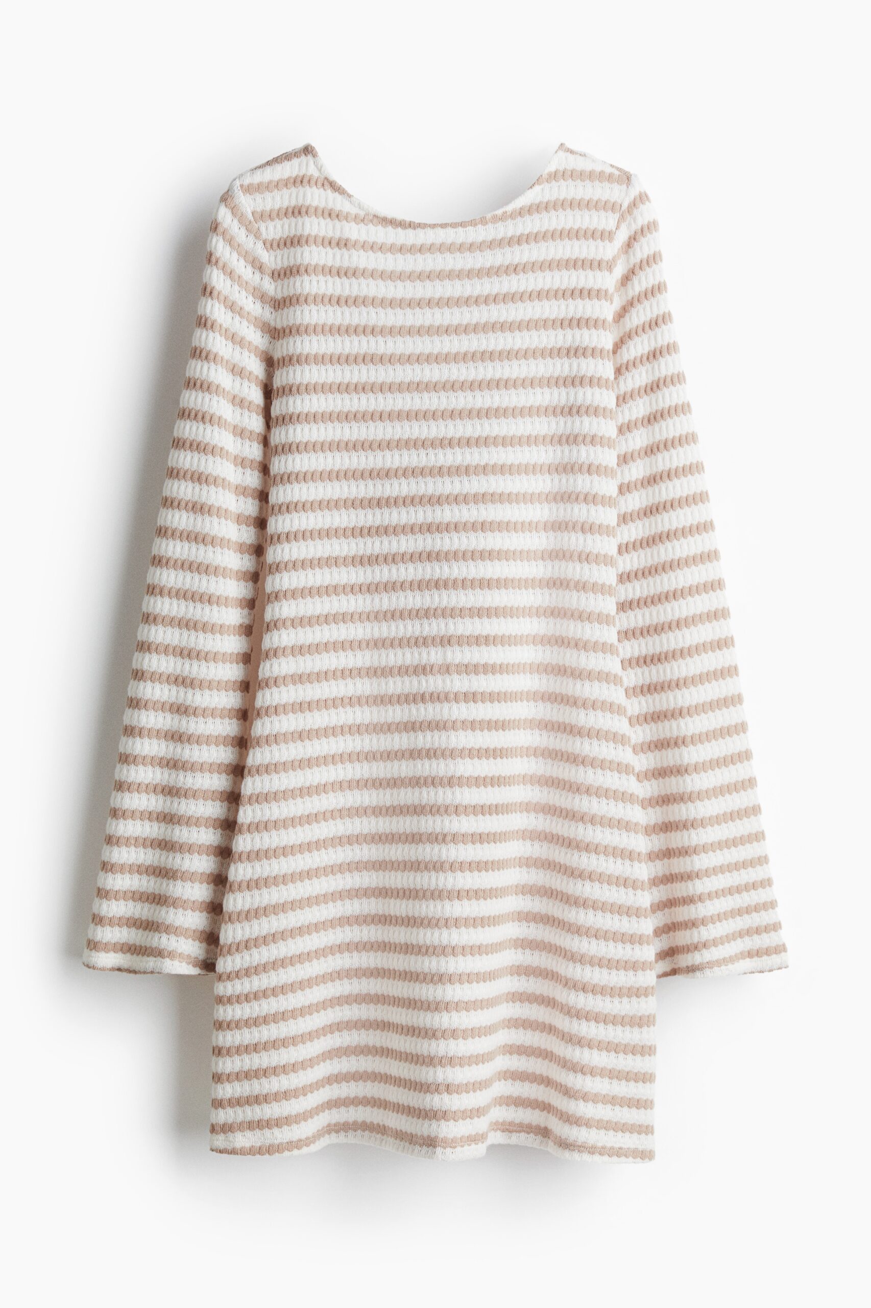 H & M - Strandjurk met strikbandjes - Beige/Gestreept H & M - Strandjurk met strikbandjes - Beige/Gestreept