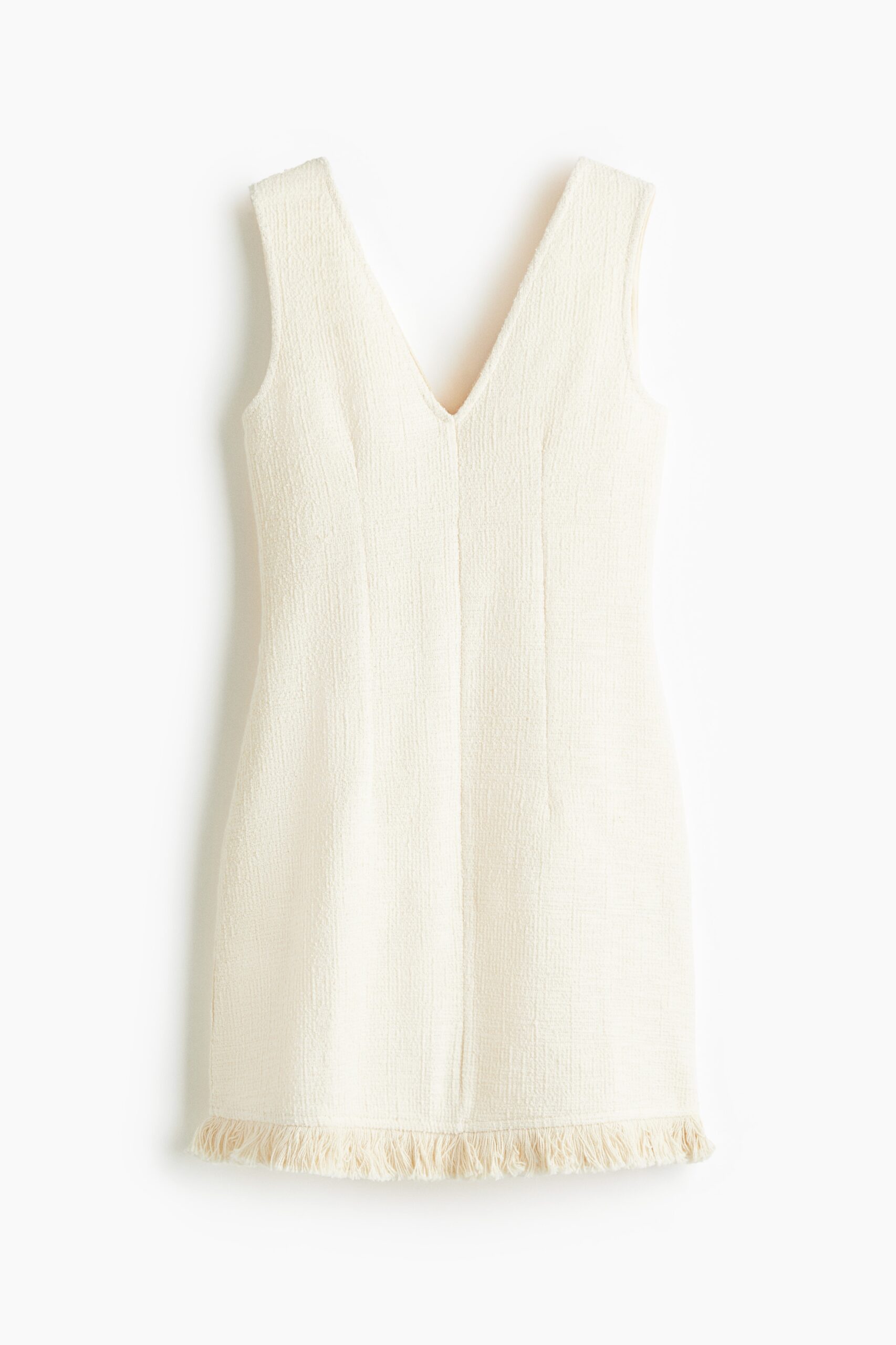 H & M - Bouclé mini-jurk - Roomwit