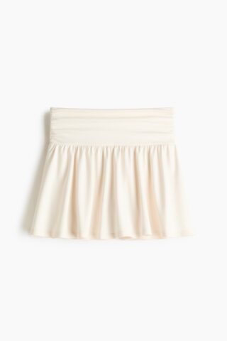H & M - Tennisrok met SoftMove - Roomwit