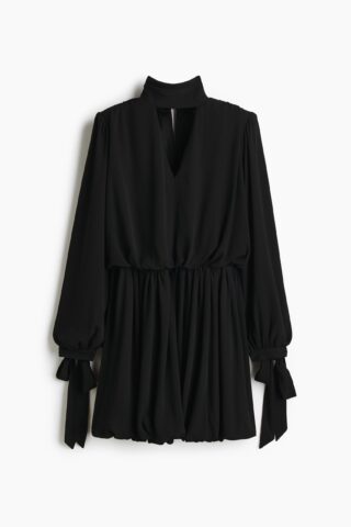 H & M - Jurk met strik - Zwart