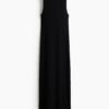 H & M - Ribgebreide maxi-jurk - Zwart