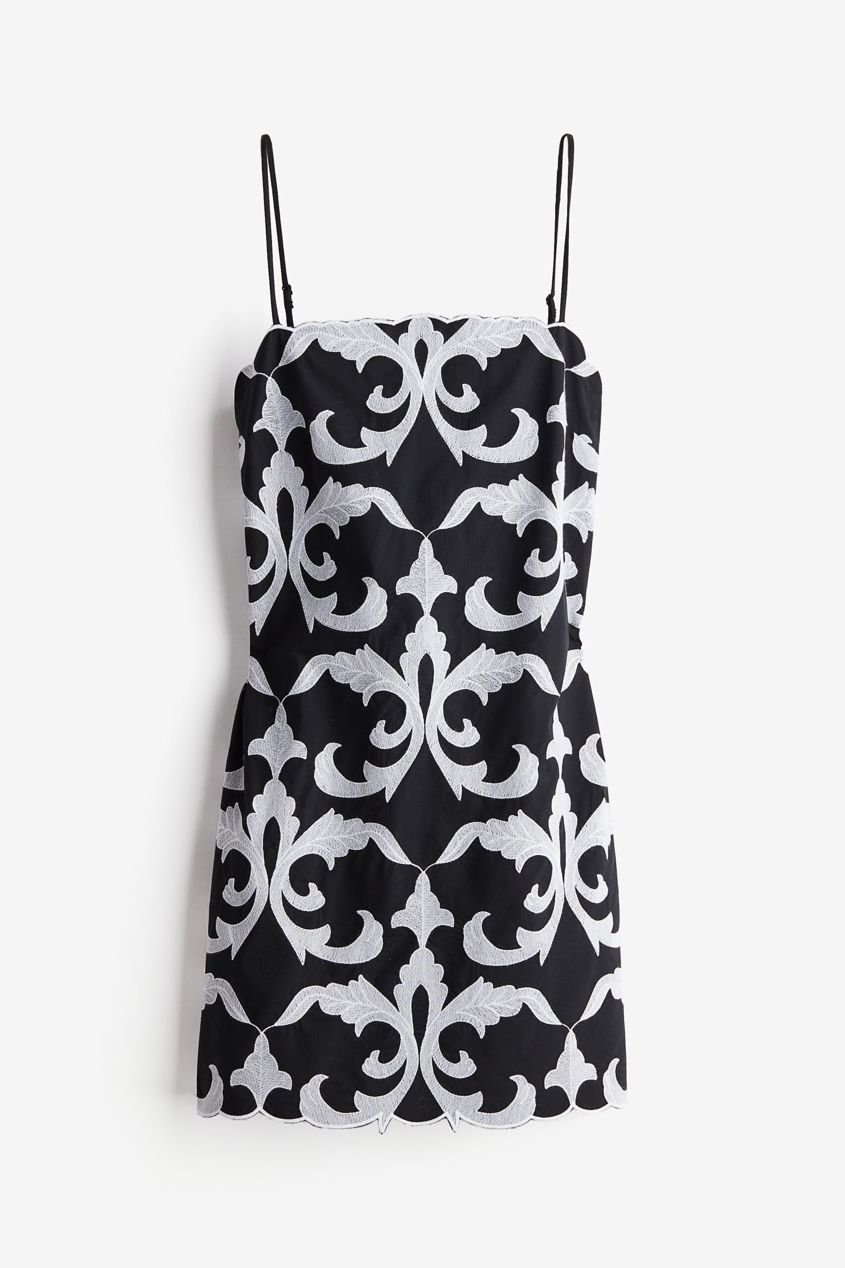 H & M - Strappy jurk met borduursel - Zwart H & M - Strappy jurk met borduursel - Zwart