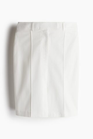 H & M - Rok van linnenmix - Wit