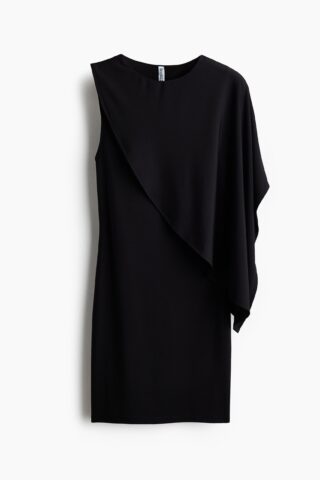 H & M - Mini-jurk met capedetail - Zwart