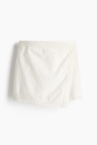 H & M - Strandrok van linnenmix - Wit