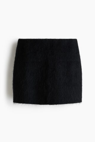 H & M - Rok van mohairmix - Zwart