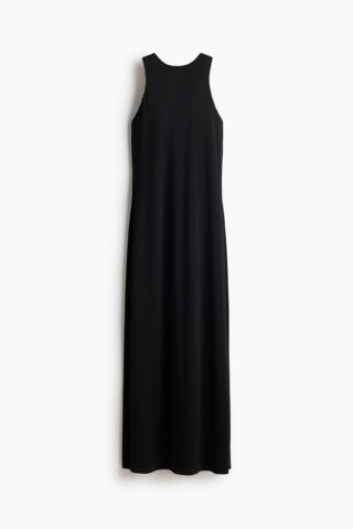 H & M - Mouwloze tricot jurk - Zwart