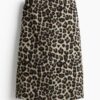 H & M - Midirok - Beige/Luipaarddessin