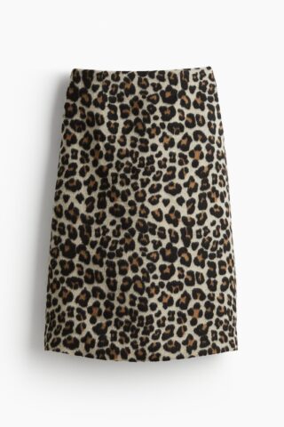 H & M - Midirok - Beige/Luipaarddessin