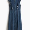 H & M - Denim jurk met volants - Denimblauw