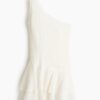 H & M - One-shoulderjurk met volants - Roomwit