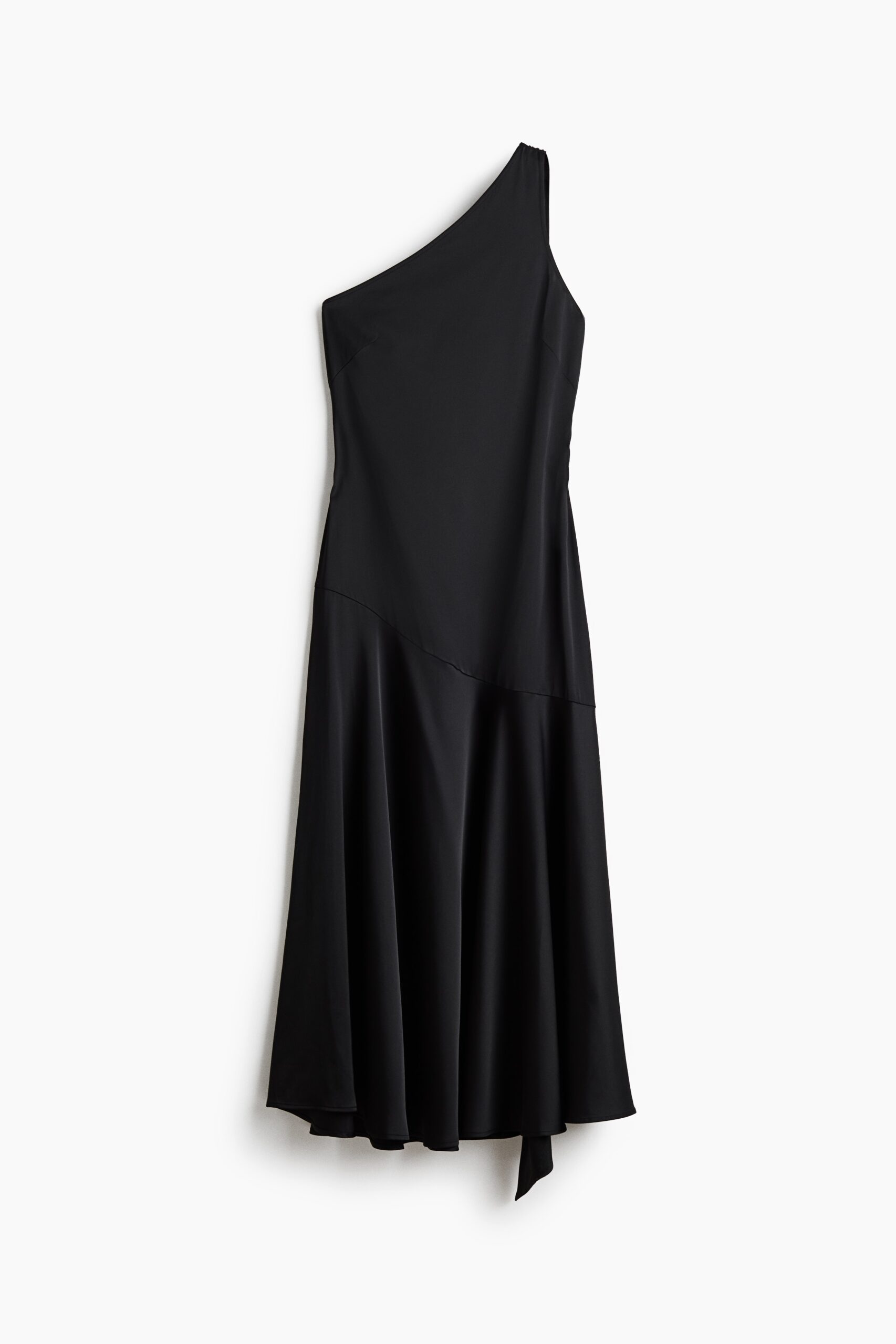 H & M - Satijnen jurk met sjaaldetail - Zwart H & M - Satijnen jurk met sjaaldetail - Zwart