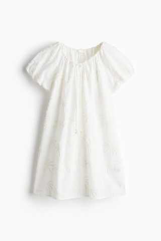 H & M - Tuniekjurk met borduursel - Wit