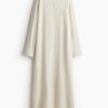 H & M - Overhemdjurk van linnenmix - Lichtbeige