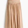 H & M - Ingerimpelde rok - Beige