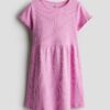 H & M - Jurk van ribtricot - Roze