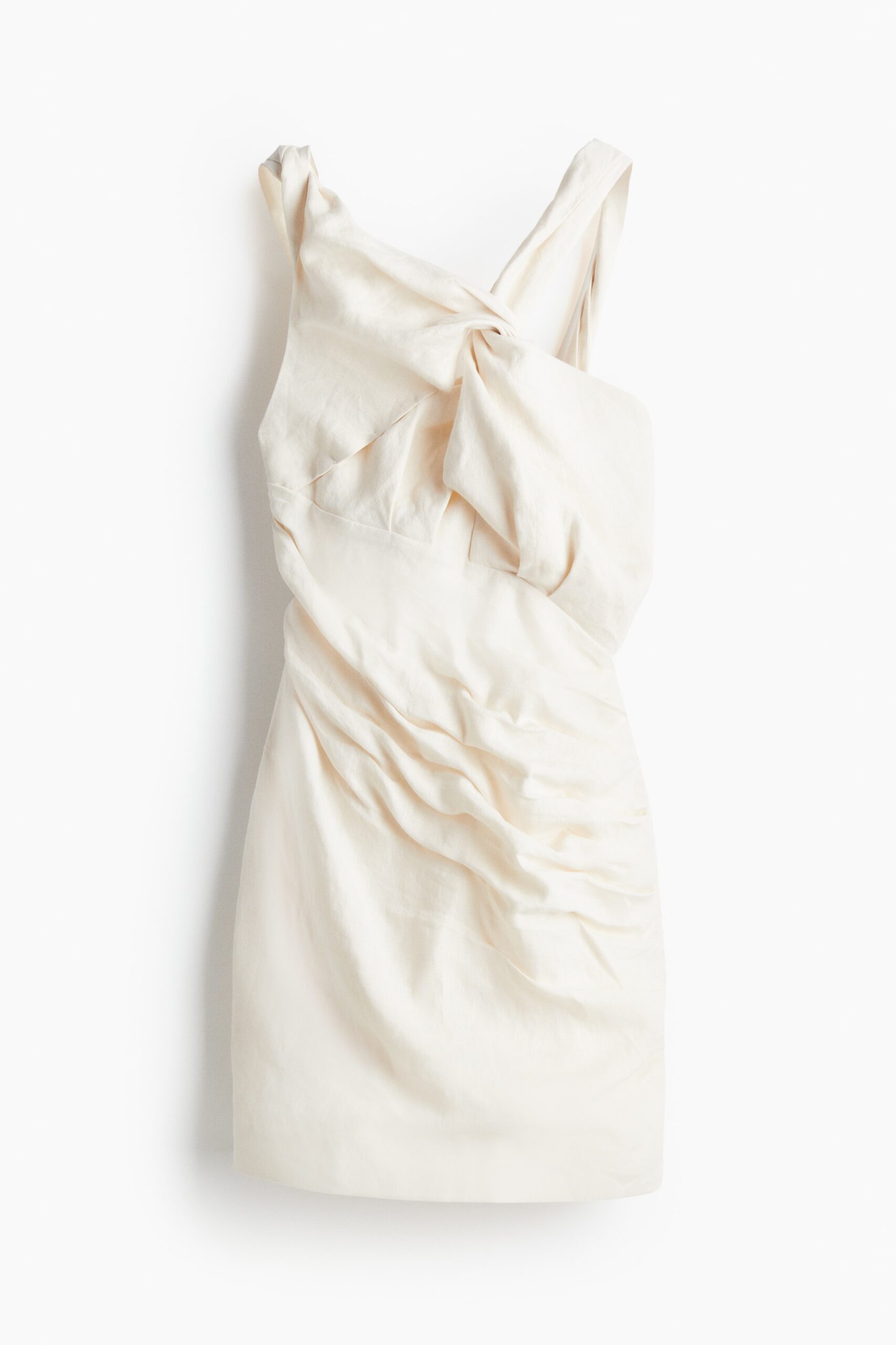 H & M - Asymmetrische linnen mini-jurk - Roomwit H & M - Asymmetrische linnen mini-jurk - Roomwit