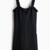 H & M - Jurk met ruches - Zwart