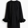 H & M - Jurk met volants - Zwart