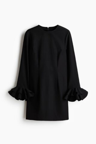 H & M - Jurk met volants - Zwart