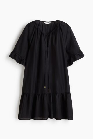 H & M - Tuniekjurk met strikbandjes - Zwart