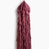 H & M - Chiffon jurk met volants - Dusty Donkerroze