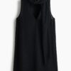 H & M - Chiffon jurk met decoraties - Zwart