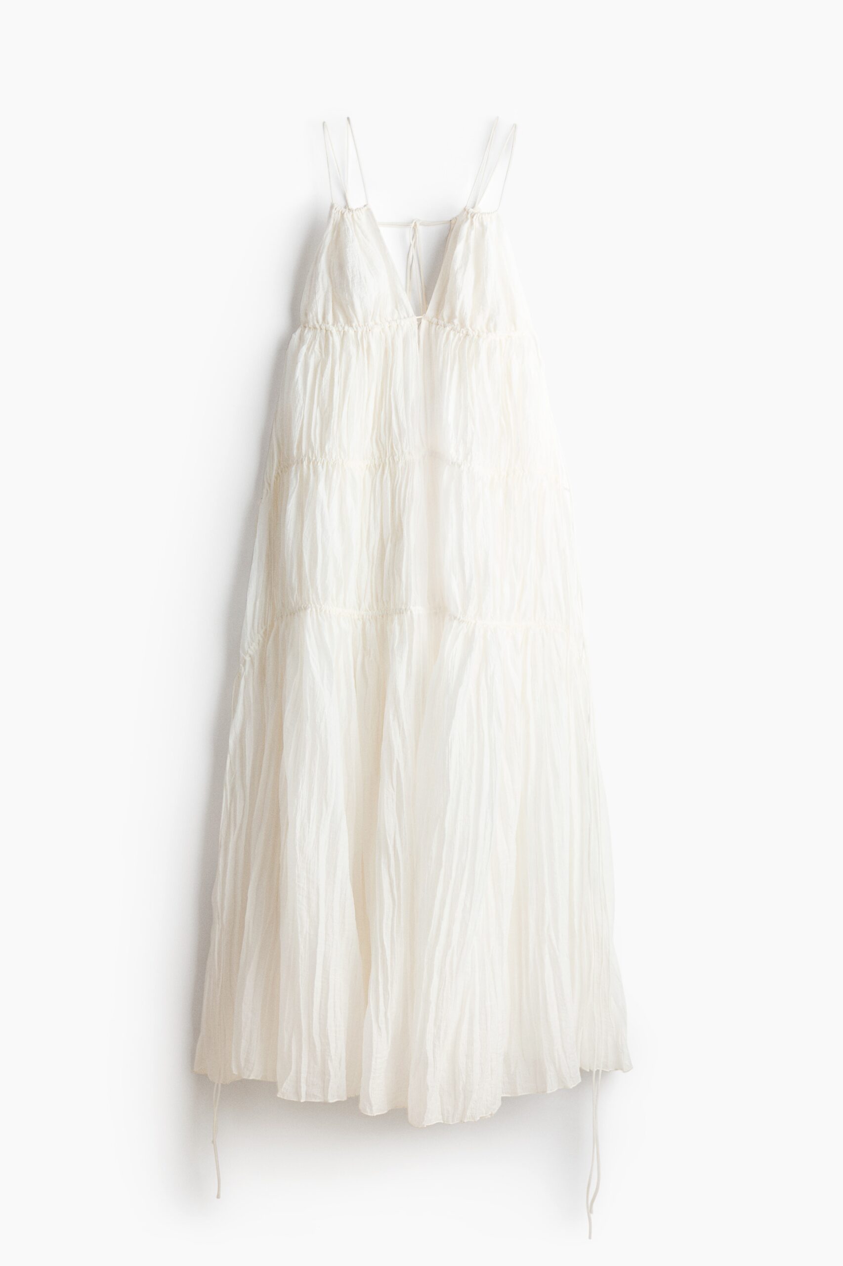 H & M - A-linejurk met drawstrings - Wit H & M - A-linejurk met drawstrings - Wit