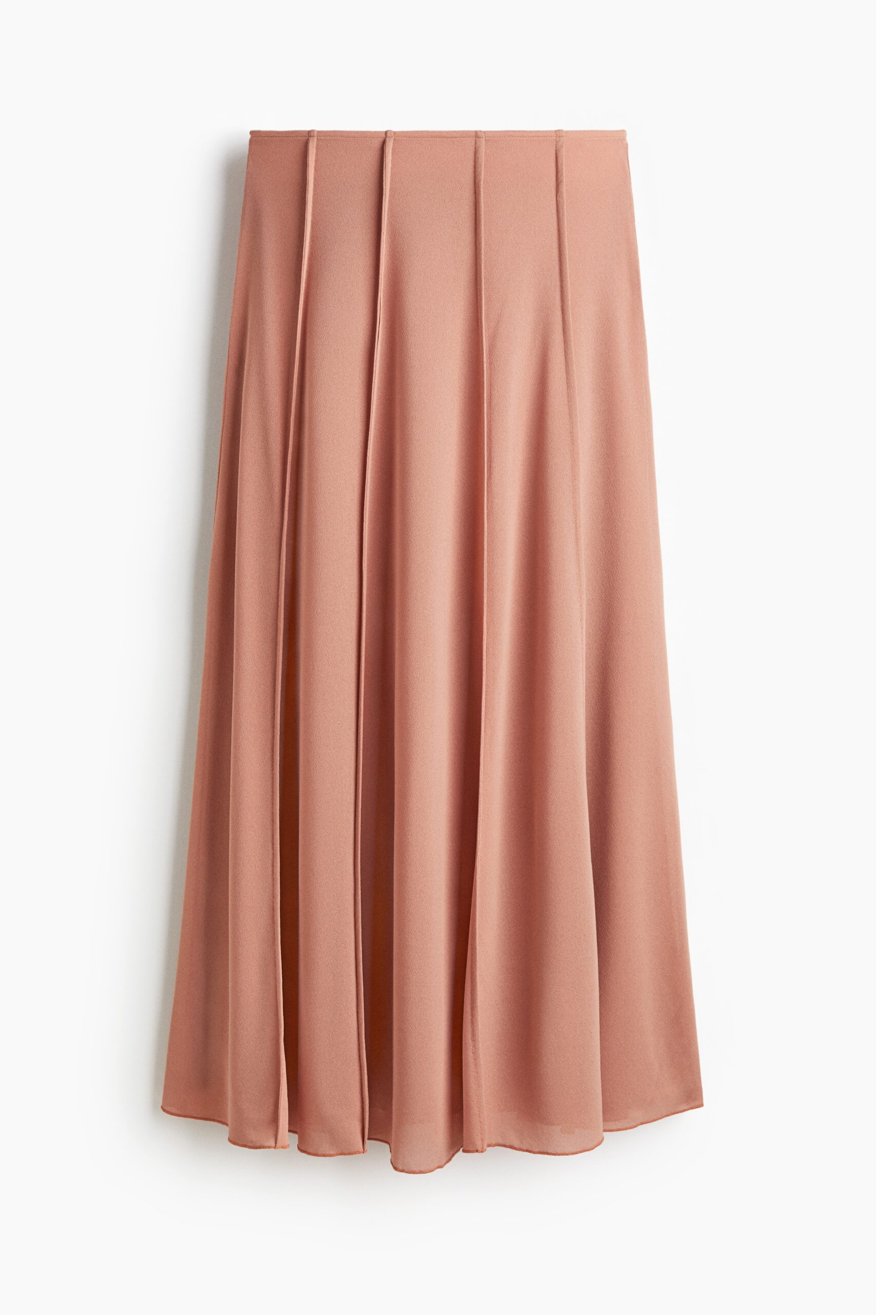 H & M - Rok met platte plooien - Dusty Oranje