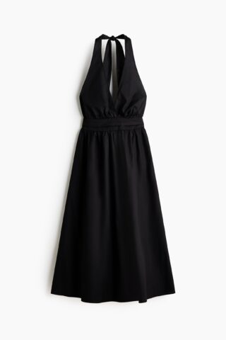 H & M - Katoenen halterjurk - Zwart