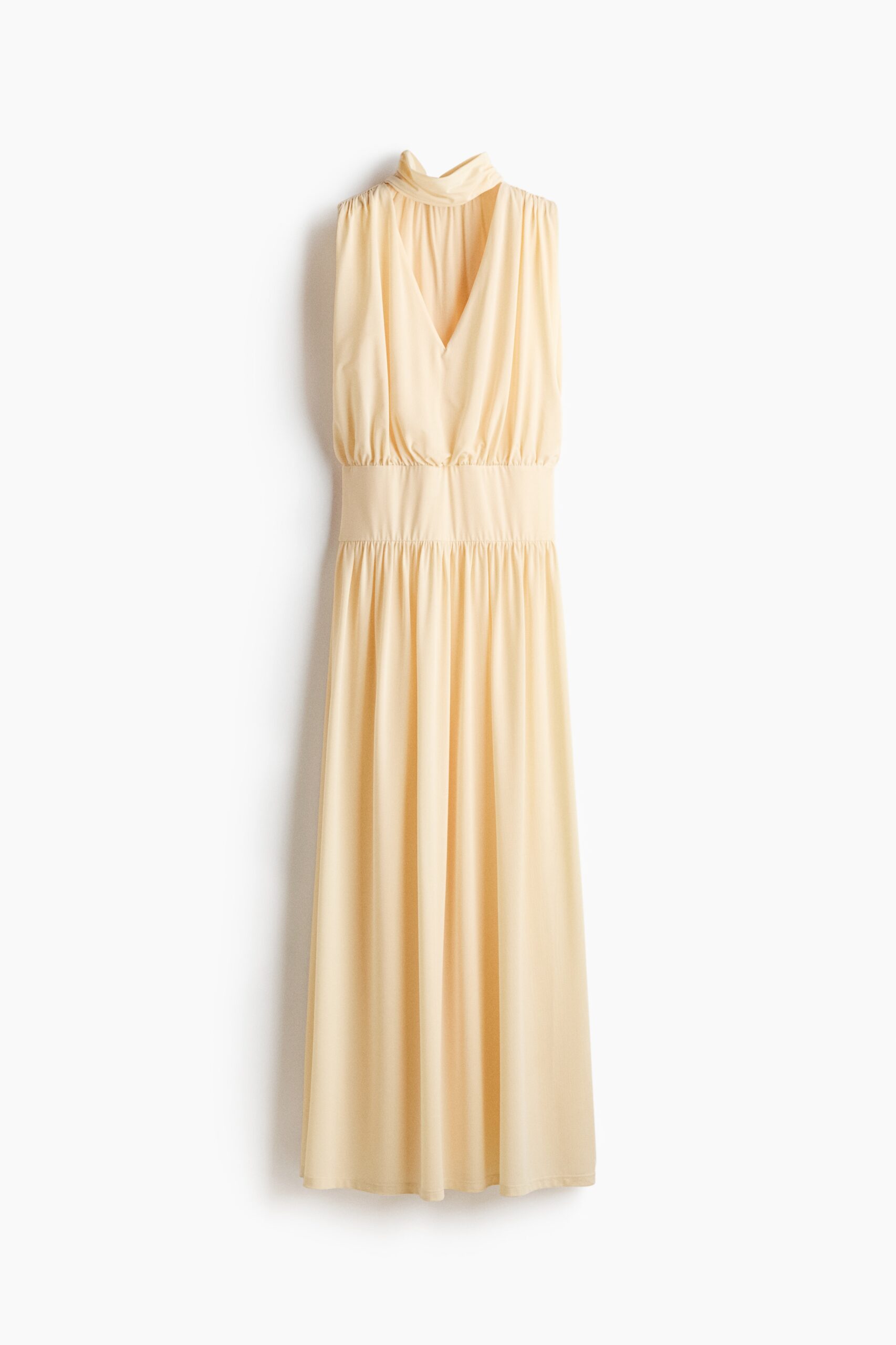 H & M - Gedrapeerde midi-jurk - Lichtgeel H & M - Gedrapeerde midi-jurk - Lichtgeel