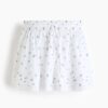 H & M - Rok van plumetiskatoen - Wit/Blauwe Bloemen